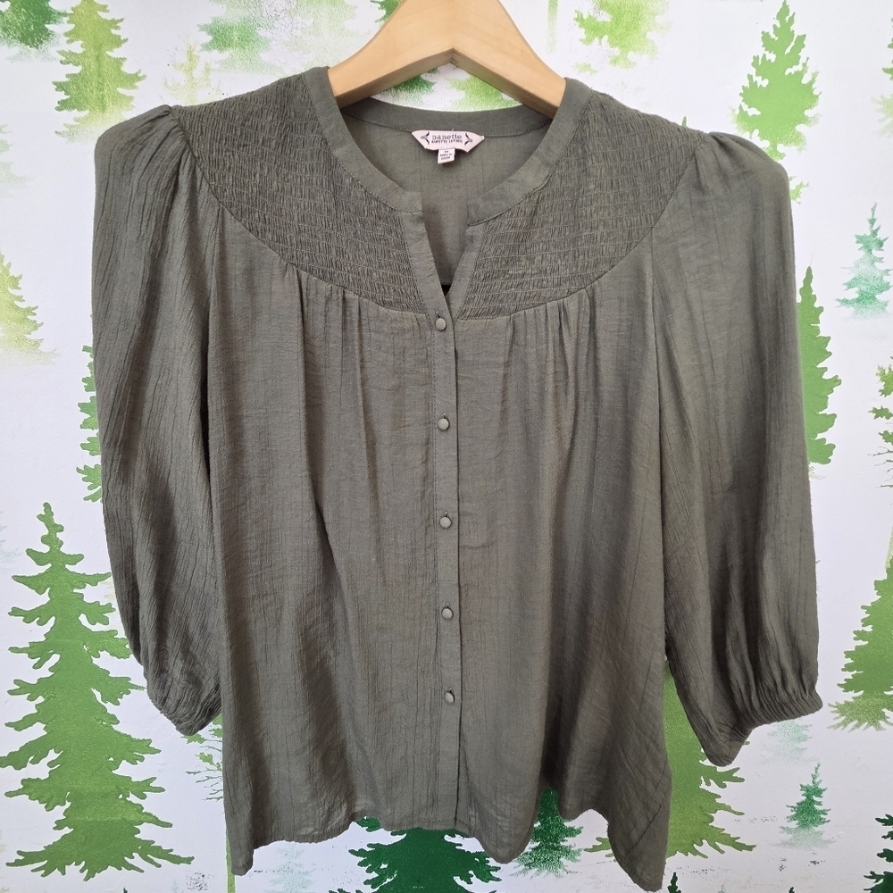 Women's Nanette Lapore Olive Green Blouse
